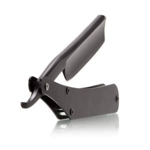 Rasoir droit en acier inoxydable noir pour hommes | Rasoir de barbier élégant à manche ergonomique | Outil de toilettage prêt à raser et réutilisable - Product Image 2