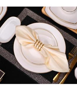 New Arrival Metal Round <b>Napkin</b> Ring for Wedding Event Dinner Party Tabletop Decoration Gold/<b>Silver</b> <b>Napkin</b> Holder - Product Image 3