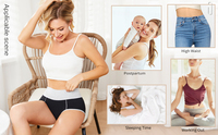 Culottes menstruelles confortables et de qualité pour femmes, nouvelle collection taille basse, imperméables, respirantes, séchage rapide, grandes tailles, broderie décorative, tricotées