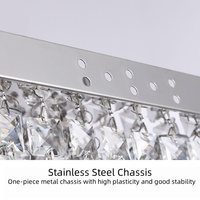 Lustre Moderne en Cristal Led Décoratif Monté en Surface Led Plafonnier de Maison