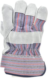 Guantes de Trabajo de Cuero Vacuno Canadiense 707 de Alta Calidad con Puño de Goma, Forro de Algodón, Anti-Impacto - Product Image 3
