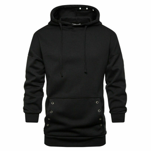 Winter Men's Custom Hoodies 100% Cotton Plain Dyed High Quality Eco-Friendly Wholesale - Product Image 2