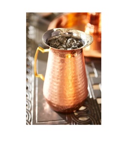 Jarra de cobre puro con forma clásica y tapa segura hecha a mano para hogares indios y almacenamiento de agua a base de hierbas - Product Image 5