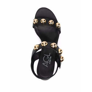 Sandalo con Tacco Borchiato AGL Maila Nero Taglia 9 Alla Moda e Sexy per Feste Estive e Autunnali Materiale Superiore Scamosciato Suola in Gomma PU - Product Image 3