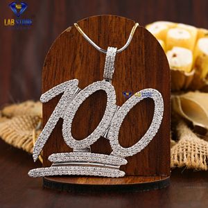 4.60 TDW diamant taille ronde pendentif en or blanc par Labstone pendentif diamant éblouissant couleur EF-VS cadeau pour votre mari - Product Image 1