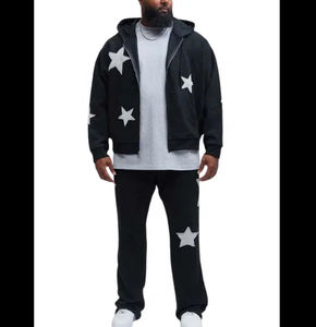 Nuevos Conjuntos Deportivos Casuales Unisex Personalizados, Ligeros, con Cierre de Cordón, Poliéster/Algodón, Impresión por Sublimación - Product Image 1