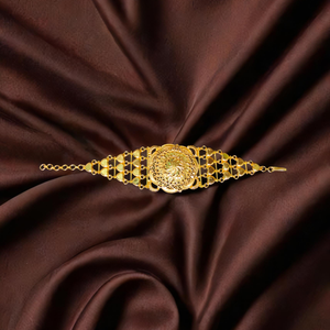 Pulseras personalizadas OEM con chapado en oro de 22K, pulseras hechas a mano de diseño premium, joyería para mujer, ropa de exportadores - Product Image 1