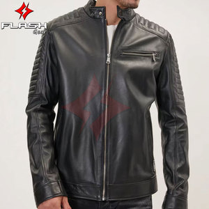 Chaqueta de Motociclista de Cuero Personalizada de Alta Gama para Hombre con Logotipo Frontal, Resistente al Viento, Transpirable y de Lujo - Product Image 6