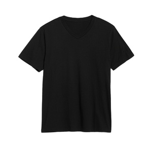 T-shirt pour homme à col en V, t-shirt personnalisé, t-shirt de luxe avec logo personnalisé, vente en gros, 180 marques de vêtements, t-shirts en matière originale - Product Image 1