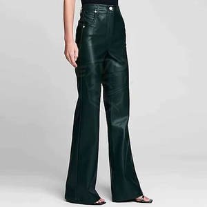 Pantalones de Cuero de Moda para Mujer, Diseño Nuevo, PU, con MOQ Bajo, en Diferentes Colores, Pantalones de Cuero para Mujer Más Vendidos - Product Image 2