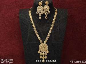 เครื่องประดับแฟชั่นตุรกีทองขึ้นรูปนักออกแบบโปแลนด์สวมออกแบบที่สวยงามการขึ้นรูปทองที่สวยงามขึ้นรูปชุดสร้อยคอยาว - Product Image 2