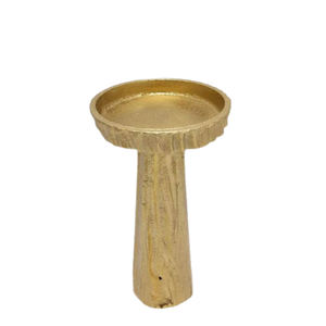 Stylish Aluminum <b>Candle</b> Pillar Holder Brass & Nickel Natural Color <b>Large</b> Size <b>Candle</b> Holder for Table Top Decoration - Product Image 3