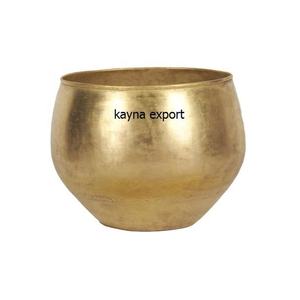 Jardinière décorative de luxe en métal doré design martelé décoration intérieure et extérieure prix de gros jardinière en métal fournisseur indien - Product Image 5