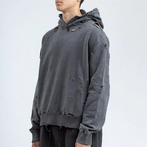 Sweat à capuche surdimensionné personnalisé pour homme, en coton délavé, style décontracté, sweat à capuche en molleton français de haute qualité, sweat à capuche pour homme - Product Image 2