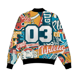 Blouson Bomber d'Hiver Unisexe de Qualité Supérieure avec Logo Personnalisé, Décontracté, Respirant, Fermeture à Boutons Cachés, Design Sublimé, Grandes Tailles - Product Image 6