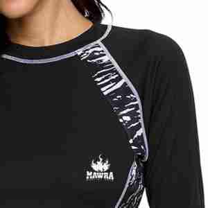 Camiseta de Manga Larga para Mujer, Protección UV, Personalizable, Secado Rápido, Transpirable, Spandex/Nylon/Poliéster, Color Liso - Product Image 4
