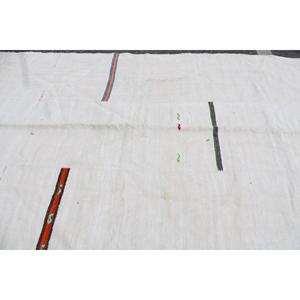 พรมวินเทจขนาด 5.7x12.8 ฟุต ลายต้นไม้และพืชสีขาว พรมขนแกะตุรกี - Product Image 5