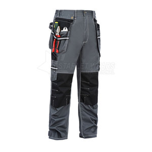 Pantalones de Trabajo de Algodón Transpirable Ignífugos Hechos a Medida con Visibilidad Reflectante Certificación CE en Stock - Product Image 2