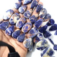 Sodalite naturelle Sodalite pierres précieuses en vrac Lot Sodalite Cabochon cristal de guérison poli pour anneau pendentif fabrication de bijoux pierre