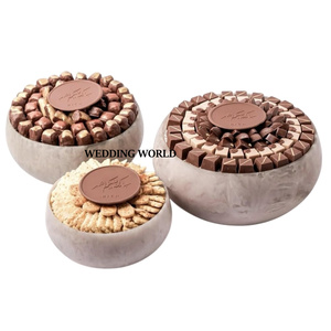 Ensemble de trois bols à chocolat en résine pour le marché du Moyen-Orient Ensemble de trois bols à chocolat de taille personnalisée Mariages Royal Gulf - Product Image 6