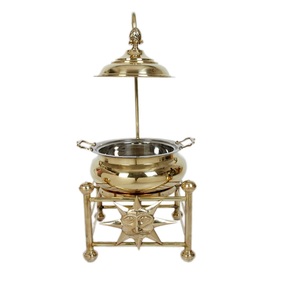 Plat de serveur de nourriture de concepteur de plat de réchauffeur plaqué cuivre de luxe pour le stockage de nourriture de restauration d'hôtel de restaurant servant attrayant pour - Product Image 4
