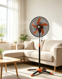 18 Inch Pedestal <b>Fan</b> 3 Speed Adjustable Height Oscillating <b>Standing</b> <b>Fan</b> Metal Guard for Household Outdoor Use - Product Image 4