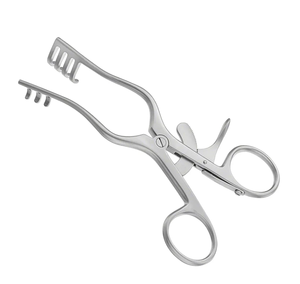 Écarteur Adson à pointe arrondie, auto-serrant, angulaire, 140 mm (5,12 po), 3 x 4 dents, de haute qualité, instruments chirurgicaux - Product Image 1