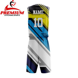 ชุดบาสเก็ตบอลเสื้อบาสเก็ตบอลพิมพ์ซับลิเมตชุดเครื่องแบบทีมออกแบบได้ตามต้องการ - Product Image 6