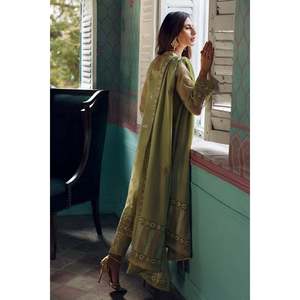 Ensemble chemise en satin Amber Haze, dupatta et pantalon pour le printemps/été - Product Image 4