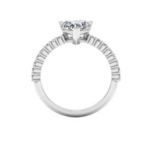 Anillo de Compromiso con Moissanita en Forma de Corazón - Product Image 4