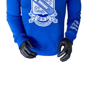 เสื้อสเวตเตอร์คอกลมสำหรับผู้ชายผ้าคอตตอนคอกลมผ้า100% ปักลายผ้ากำมะหยี่สำหรับฤดูหนาวปรับแต่งได้ - Product Image 5