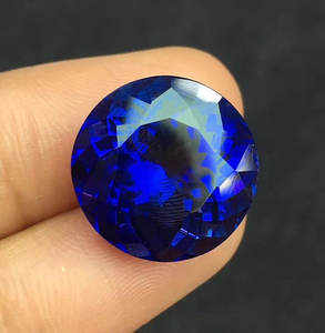 100% naturel bleu Tanzanite bonne qualité ronde à facettes coupe lâche précieux guérison pierre précieuse cristal pour la fabrication de bijoux utilisation en vrac - Product Image 1