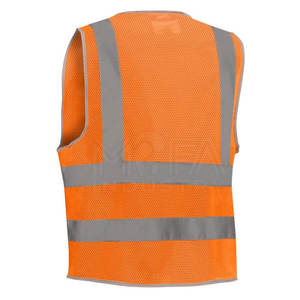 High Visibility Reflective <b>Safety</b> Vest With Zipper And Pockets For Construction And Road Workers - Product Image 6