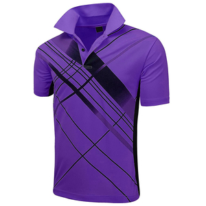 Polo athlétique à rayures pour hommes 100% coton respirant séchage rapide léger surdimensionné Fitness T-Shirt imprimé OEM disponible - Product Image 1