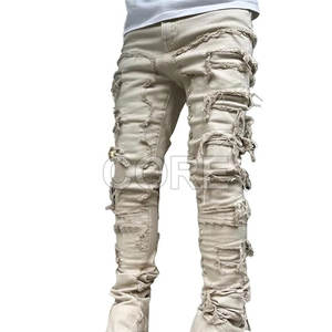 Pantalones apilados para hombre de última llegada Moq bajo, pantalones apilados para hombre a precio barato, pantalones lavados para hombre - Product Image 1