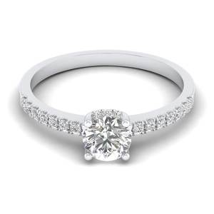 Bague de fiançailles REYES avec diamant de laboratoire certifié IGI, taille ronde, 0,85 carat, en or jaune 14K plaqué rhodium HPHT CVD - Product Image 5