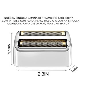 Paquete de 2 Cuchillas de Repuesto Plateadas para Afeitadora Eléctrica, Mini Cuchillas Dobles y Triples, Lavables e Impermeables para Afeitar la Cara y la Barba - Product Image 4