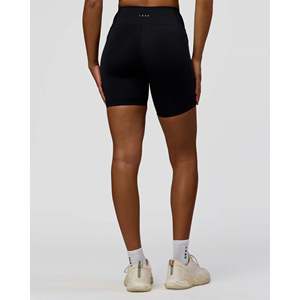 Shorts de Cintura Ultra Alta de 6 Pulgadas para Mujer con Bolsillos - Negro Marshmallow - Product Image 4