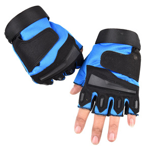 SMART SHINE ENTERPRISES Half Finger Polyester Lightweight Fitness <b>Gloves</b> <b>Black</b> <b>Mesh</b> Breathable Workout Gym Training Unisex - Product Image 6