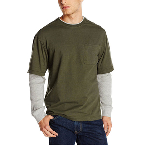 Camiseta Unisex Personalizada 2 en 1 de Doble Capa, Camiseta de Manga Larga Tejida, Diseño Único Extragrande 2 en 1 para Hombre - Product Image 6