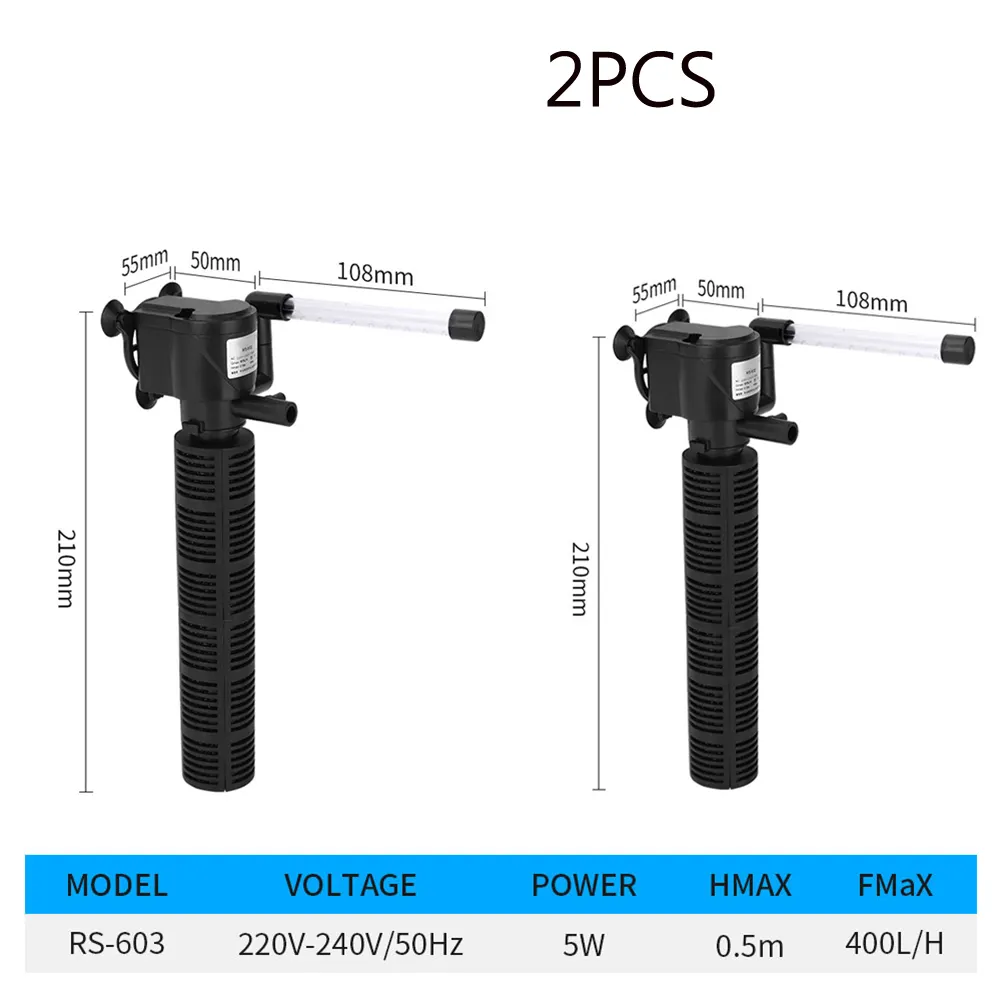 3 in 1 Silent Belüftung wasser reiniger Innen pumpe Tauch aquarium filter Sauerstoff pumpe Tauch wasser reiniger Aquarium