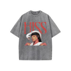 Camisetas de Algodón con Lavado Ácido Desgastado al por Mayor, Camisetas Cortas Personalizadas con Estampado DTG para Hombre, Colores y Etiquetas Personalizadas - Product Image 1