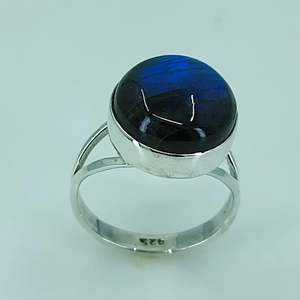 Boho Chic <b>Labradorite</b> <b>Ring</b> 925 Sterling Silver Handmade Geometric Perfect Gift for Her Birthday November Birthstone Jewelry - Product Image 3