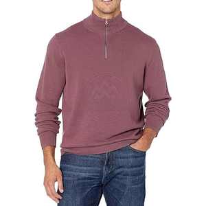 2025 recién llegado suéteres de lana de algodón con media cremallera para hombres último estilo de invierno transpirable y antiretráctil - Product Image 1