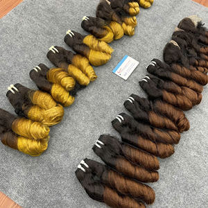 100% Extensions de cheveux Remy humains rebondissants bouclés doux tissage faisceaux Machine vietnamienne Double trame vapeur boucles rebondissantes - Product Image 2
