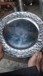 Plato de Presentación Redondo de Metal, Acero Inoxidable, Decorativo, para Cena, Boda, Hotel, Vajilla - Product Image 5