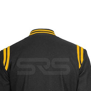Diseño personalizado manga de cuero Letterman chaqueta Color sólido Streetwear hombres manga de cuero chaqueta de invierno - Product Image 5