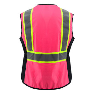 Chaleco fluorescente transpirable a prueba de viento-Ropa exterior Diseño lavado informal Garantiza comodidad Durabilidad Máxima visibilidad Sitio - Product Image 6