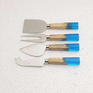 Stainless Steel Luxury Hand Polished <b>Spoons</b> Resin Handle Dishwasher Safe Flatware Set Perfect Modern Party <b>Table</b> Settings - Product Image 4