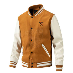 Low MOQ Outdoor Wear Leather Sleeve <b>Letterman</b> <b>Jacket</b> For Men Fashion Wear Customized Logo Winter <b>Jacket</b> - Product Image 2